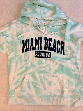 Ocean Drive Mint Tie-Dye "Miami Beach Florida" Hoodie